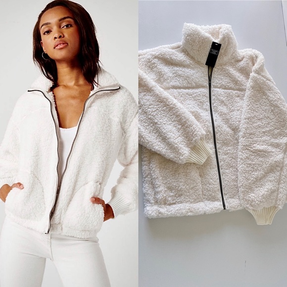 sherpa full zip jacket abercrombie